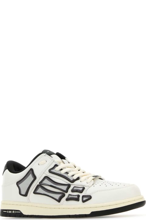 Fashion for Men AMIRI White Leather Skel Sneakers