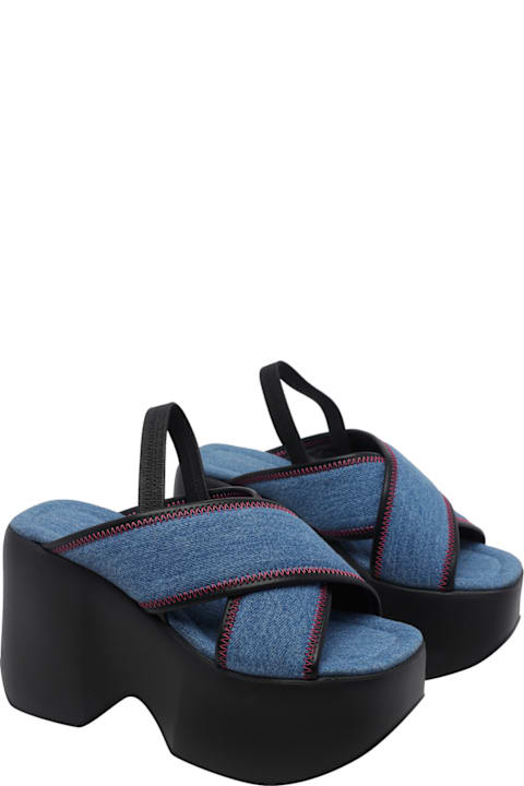 Vic Matié Plateau Denim Sandals