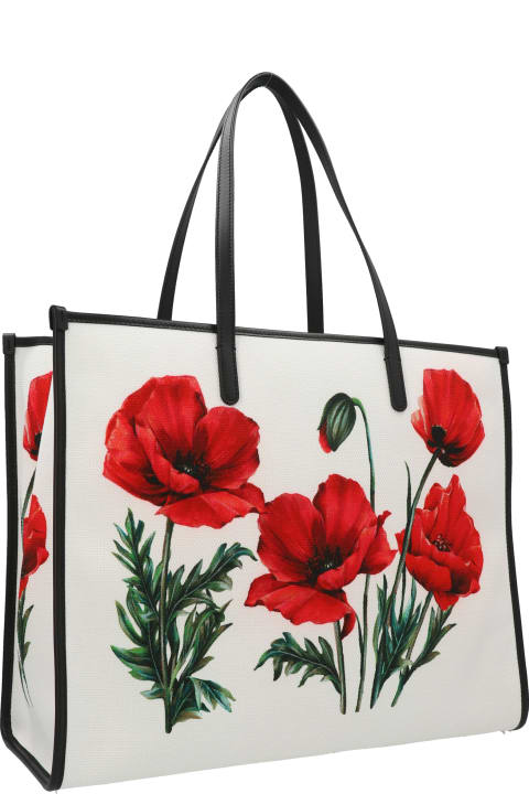Floral Canvas Shopping Bag