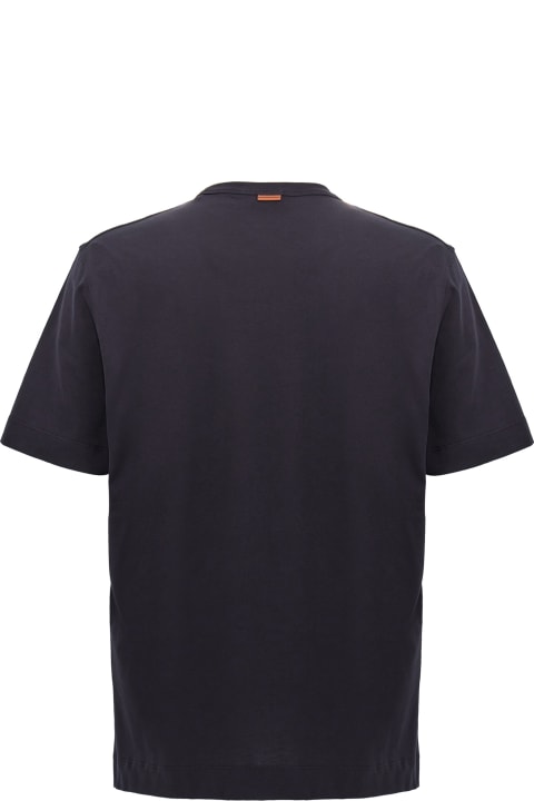 メンズ Zegnaのトップス Zegna Logo Embroidery T-shirt