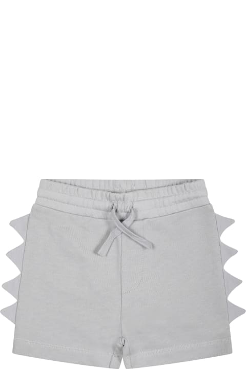 Bottoms for Baby Boys Stella McCartney Kids Gray Shorts For Babies