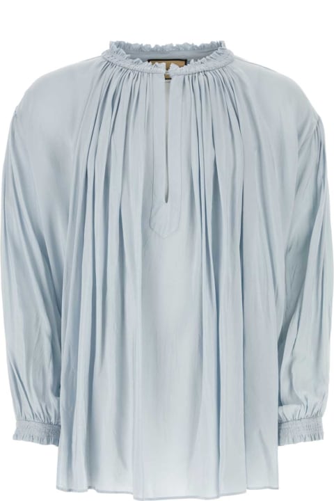 Gucci Shirts for Women Gucci Pastel Light-blue Silk Shirt