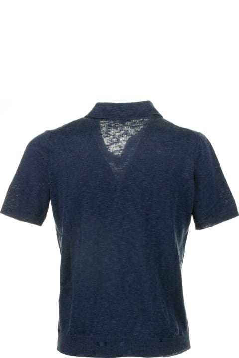 メンズ Seventyのトップス Seventy Blue Short-sleeved Polo Shirt