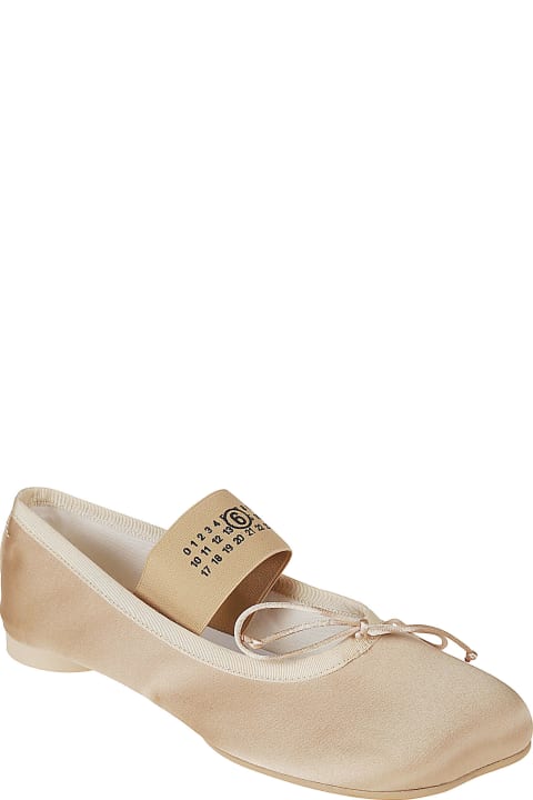 MM6 Maison Margiela Flat Shoes for Women MM6 Maison Margiela Bow Detail Logo Ballerinas