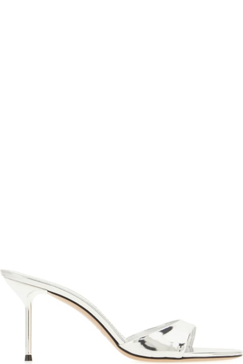 Paris Texas Shoes for Women Paris Texas Silver Leather Lidia Mules