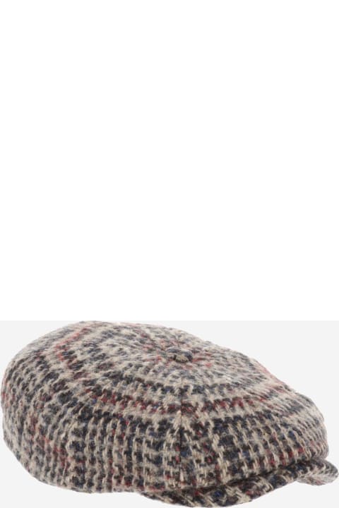 メンズ Stetsonの帽子 Stetson Wool Cap With Check Pattern