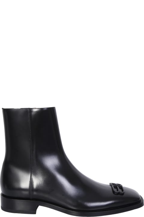 Boots for Men Balenciaga Rim Leather Ankle Boots