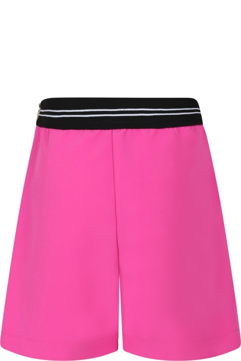 キッズ新着アイテム MSGM Fuchsia Shorts For Girl With Logo
