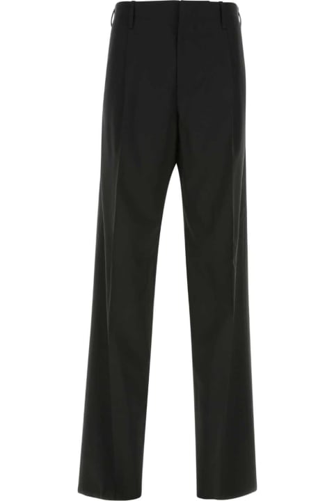 Homeware Versace Black Stretch Wool Pant