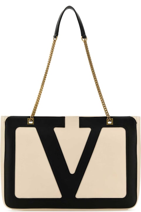 Homeware Valentino Garavani Sand Leather Medium Viva Superstar Shopping Bag