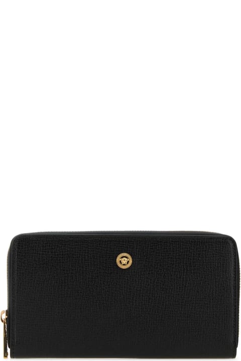 Versace Accessories Sale for Men Versace Black Leather Medusa Biggie Wallet