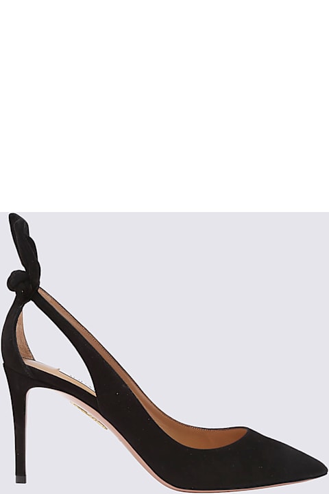Aquazzura Black Suede Pumps