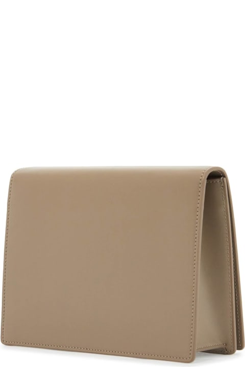 Homeware Dolce 
Gabbana Taupe Calfskin Crossbody Bag With Adjustable Strap