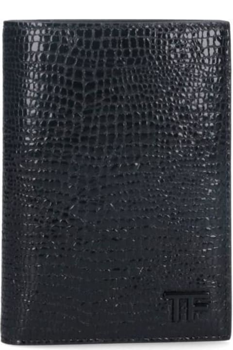 Fashion for Men Tom Ford Croc Print Card Holder