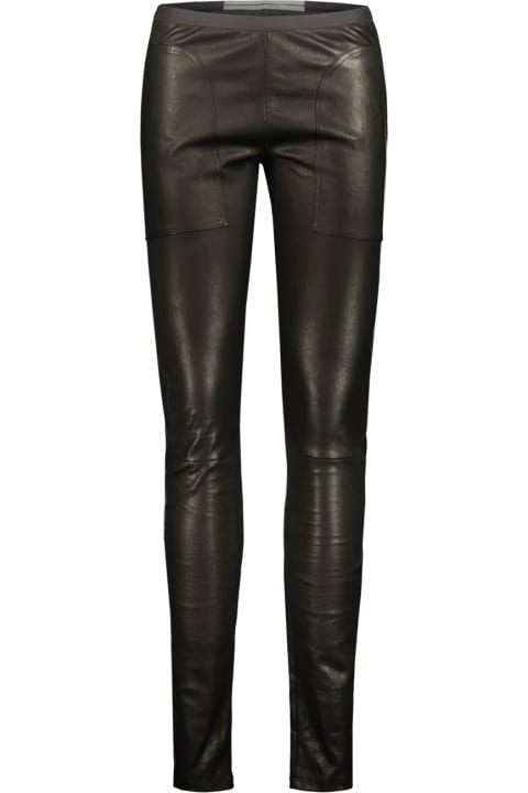 Pants & Shorts for Women Rick Owens Strobe Leggings In Nappa Leather