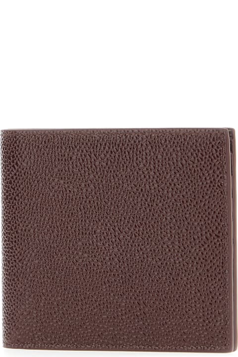 Thom Browne for Men Thom Browne Plum Leather Wallet