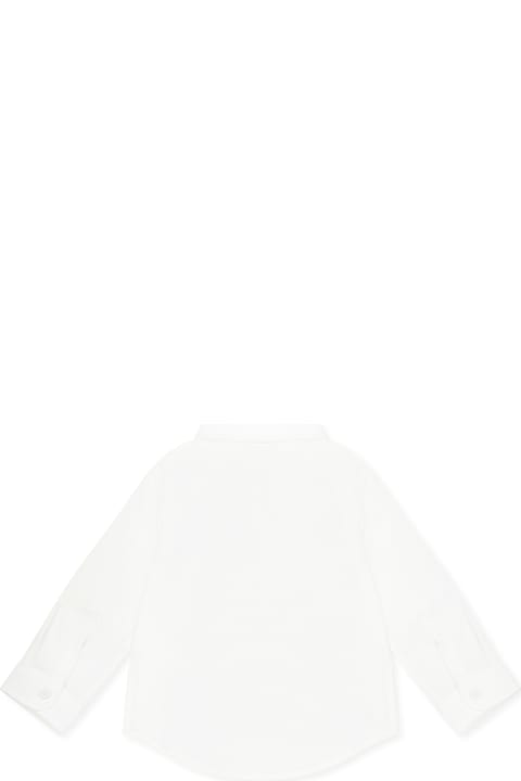 Balmain لـ Kids Balmain White Shirt For Baby Boy With Labyrinth