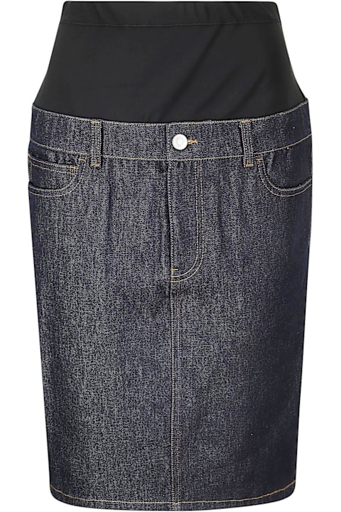 Coperni Skirts for Women Coperni Hybrid Midi Denim Skirt