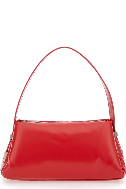 OSOI for Women OSOI 'pillow Mini' Red Shoulder Bag With Logo Detail On The Front In Leather Woman