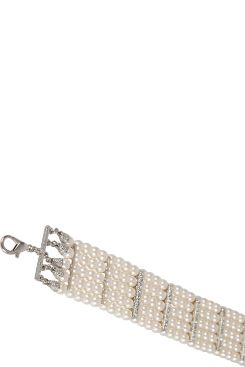 Alessandra Rich Necklaces for Women Alessandra Rich Pearl Embellished Necklace