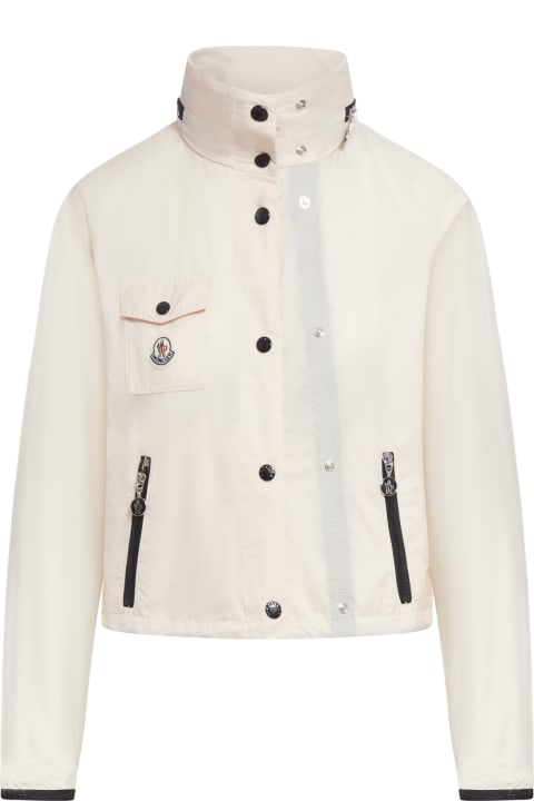 Moncler Coats & Jackets for Women Moncler Logo Patch Button-up Jacket
