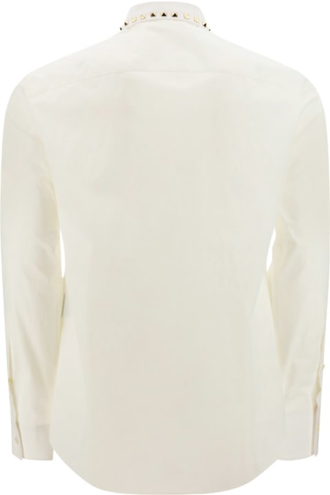 Valentino for Men Valentino White Shirt With Studs On The Collar
