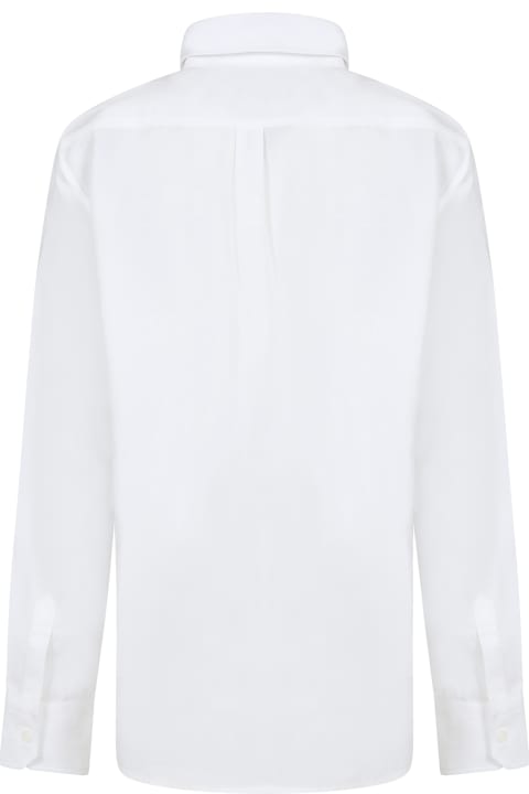 Dolce & Gabbana Sale for Kids Dolce & Gabbana White Shirt For Boy With Iconic Monogram
