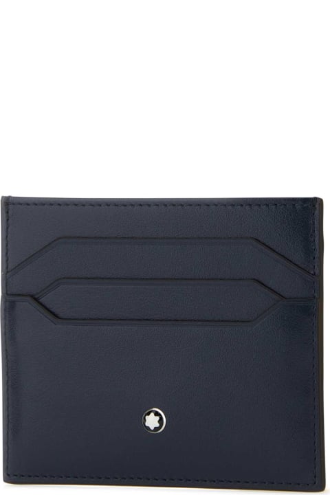 Montblanc Accessories for Women Montblanc Blue Leather Cardholder