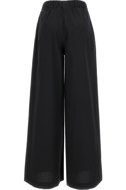 Federica Tosi for Women Federica Tosi Black Elastic High-waisted Pants In Stretch Cotton Woman