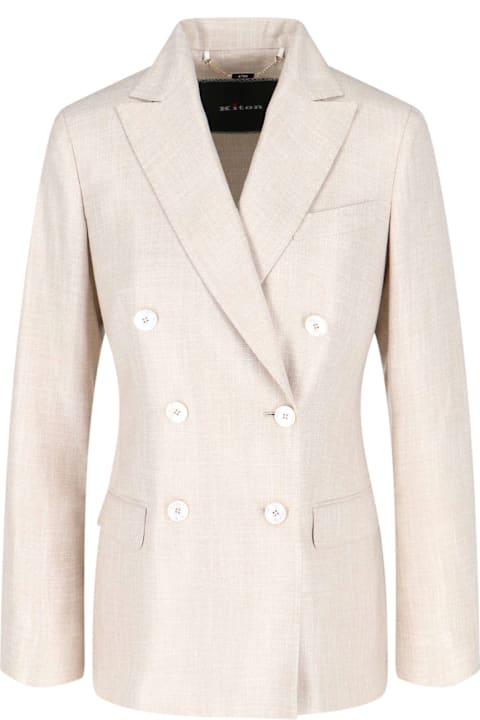 Kiton Coats & Jackets for Men Kiton Double-breasted Blazer