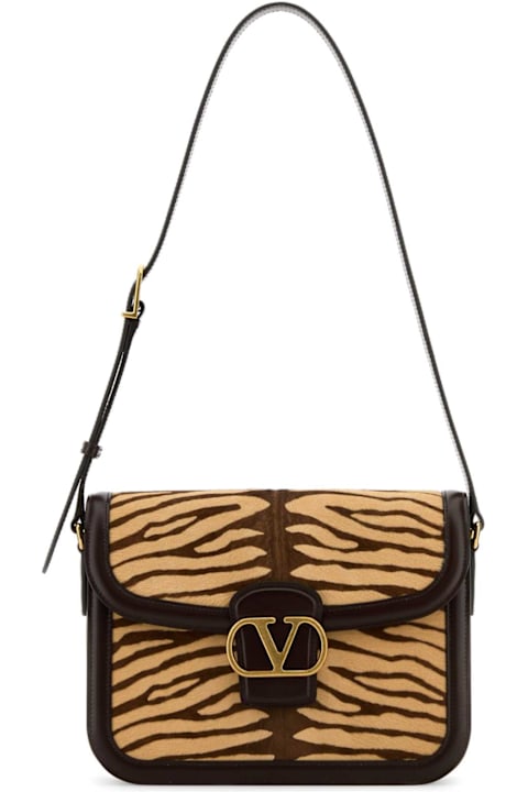Homeware Valentino Garavani Two-tone Calf Hair And Leather 9to5 Shoulder Bag