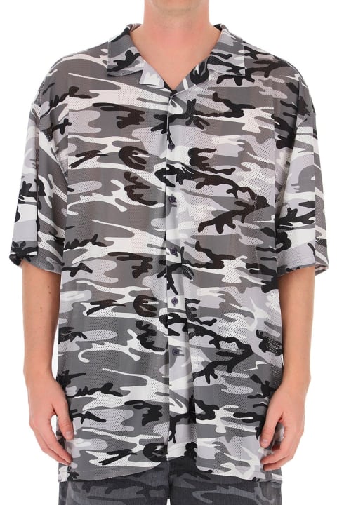 Balenciaga Shirts for Men Balenciaga Camouflage Print Shirt