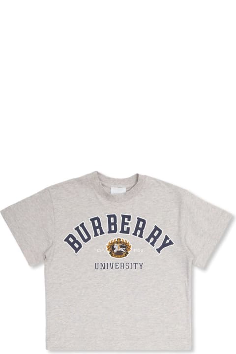 Burberry for Kids Burberry Logo Printed Crewneck T-shirt