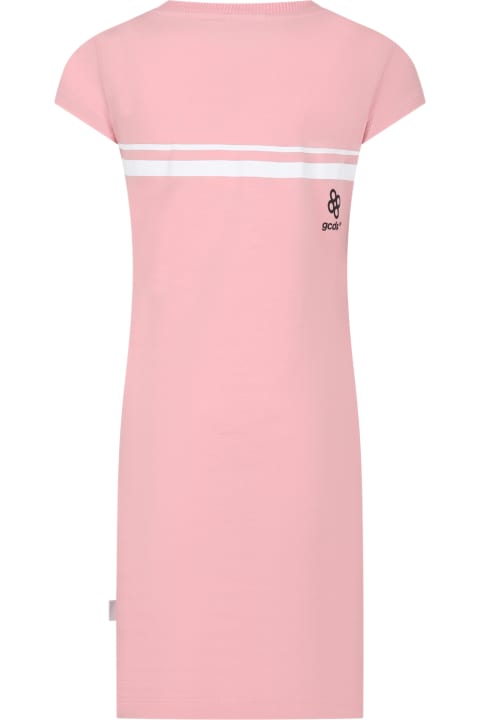 Dresses for Girls GCDS Mini Pink Dress For Girl With Logo