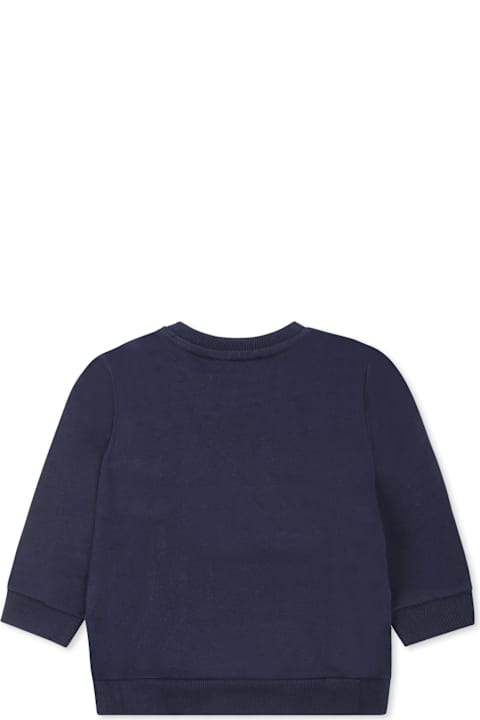 Balmain Sweaters & Sweatshirts for Baby Girls Balmain Blue Sweatshirt For Baby Boy With Logo