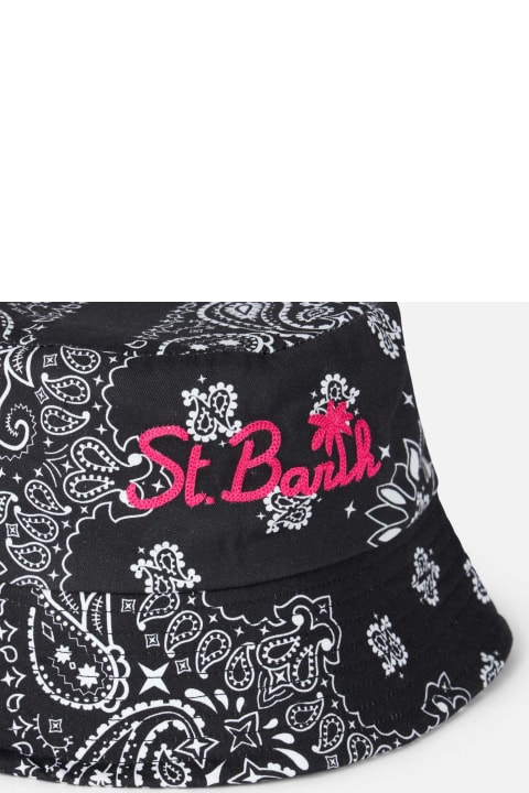 MC2 Saint Barth Hats for Men MC2 Saint Barth Cotton Bucket Hat With Front Embroidery And Bandanna Pattern