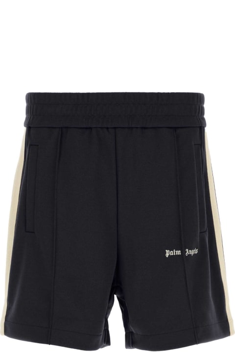 Palm Angels Pants for Men Palm Angels Black Polyester Bermuda Shorts