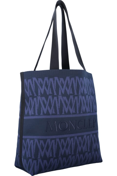 Totes for Men Moncler Monogram Knit Tote Bag