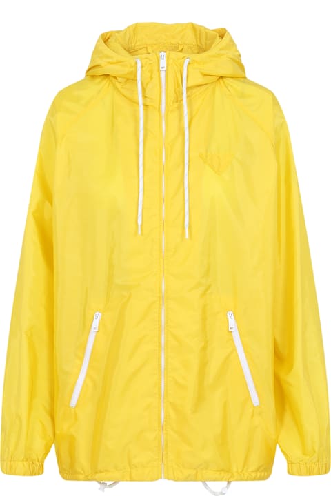 Clothing for Women Prada Yellow Re-nylon Windbreaker