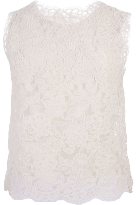 Fashion for Women Ermanno Scervino Sleeveless Top In White Floral Lace