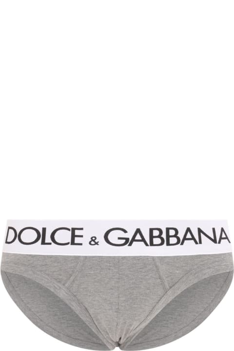 Dolce & Gabbana Men Dolce & Gabbana Elasticated Logo Waist Briefs