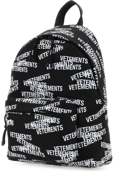 メンズ VETEMENTSのバックパック VETEMENTS Black Nylon Backpack