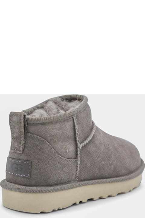 UGG Grey Ultra Mini Boots