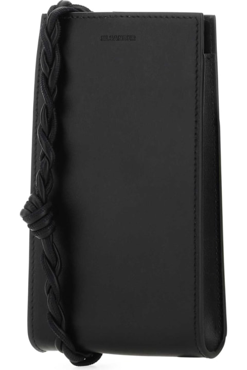 Hi-Tech Accessories for Men Jil Sander Black Leather Phone Case