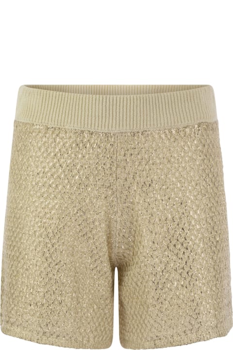 Peserico for Women Peserico Shorts In Laminated Linen-cotton Mélange Yarn