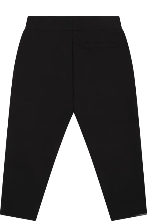 Bottoms for Baby Boys Calvin Klein Black Trousers For Baby Boy With Logo