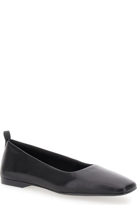 Vagabond Shoes for Women Vagabond 'delia' Black Ballet Flats With Squared Toe In Leather Woman