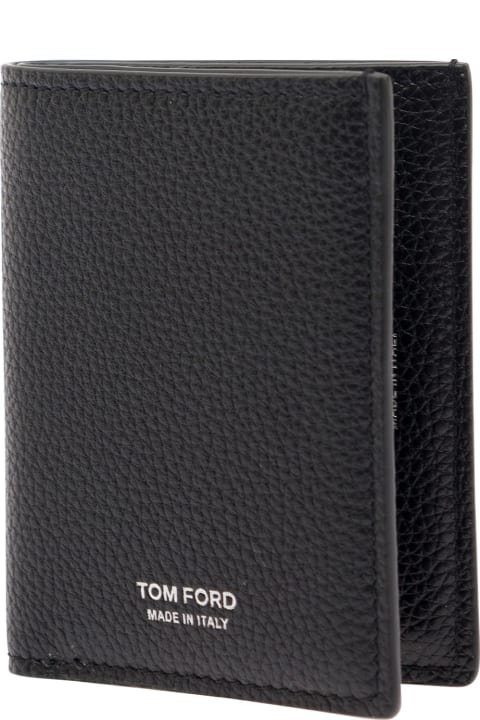 Wallets for Men Tom Ford Folder Credit Card Silver