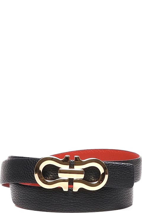 Ferragamo أحزمة لـ السيدات Ferragamo Reversible Calfskin Belt