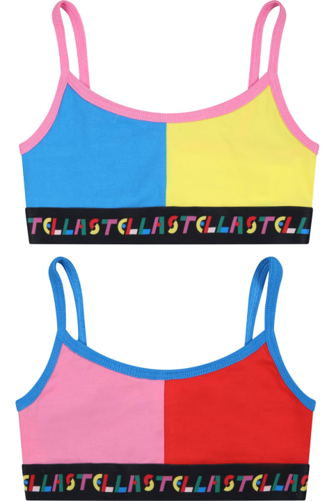 Underwear for Girls Stella McCartney Kids Multicolor Set For Girl With Logo